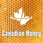 logo of "Canada vapes" with"Canadian Honey" text over a honeycomb.e liquid