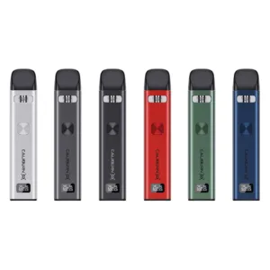 6 caliburn G3 vapes showing off the sleek colour range.