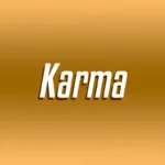 Karma on brownish yellow background