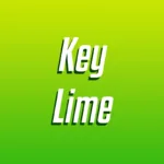 Word"key Lime"over green background