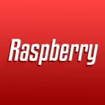 Raspberry over red background.