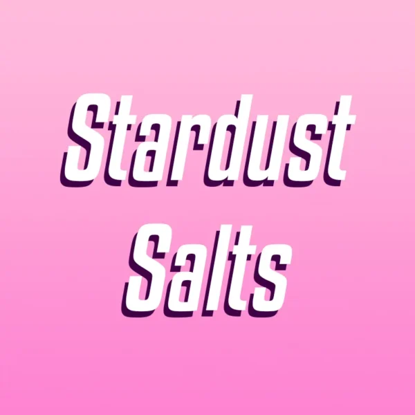 Stardust Salts over pink background