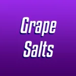 Grape salts over purple background